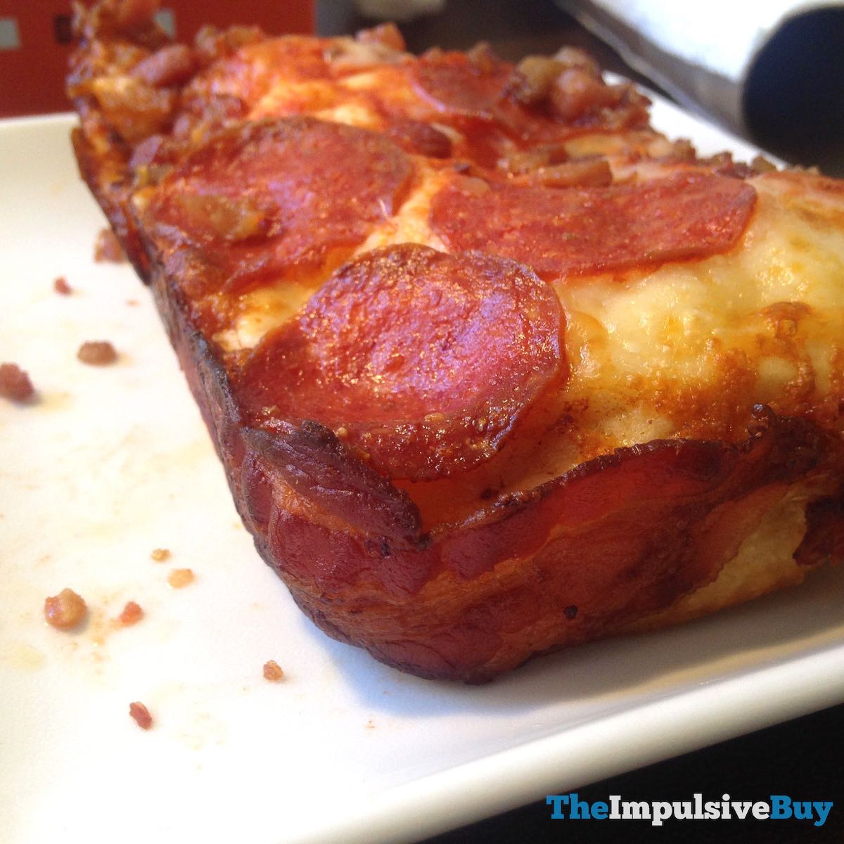 REVIEW: Little Caesars Bacon Wrapped Crust DEEP! DEEP! Dish Pizza - The ...