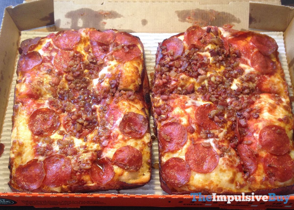 REVIEW: Little Caesars Bacon Wrapped Crust DEEP! DEEP! Dish Pizza - The ...