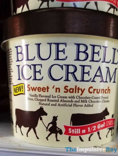 SPOTTED ON SHELVES: Blue Bell Sweet 'n Salty Crunch Ice Cream - The ...