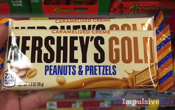 REVIEW: Hershey's Gold Peanuts & Pretzels Bar - The Impulsive Buy