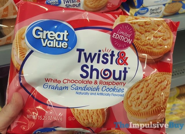 SPOTTED ON SHELVES: Great Value Limited Edition Twist & Shout White  Chocolate & Raspberry Graham Sandwich Cookies - The Impulsive Buy