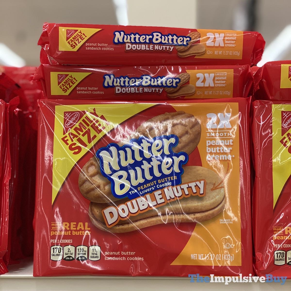 Nutter Butter Double Nutty Peanut Butter Sandwich Cookies, Family