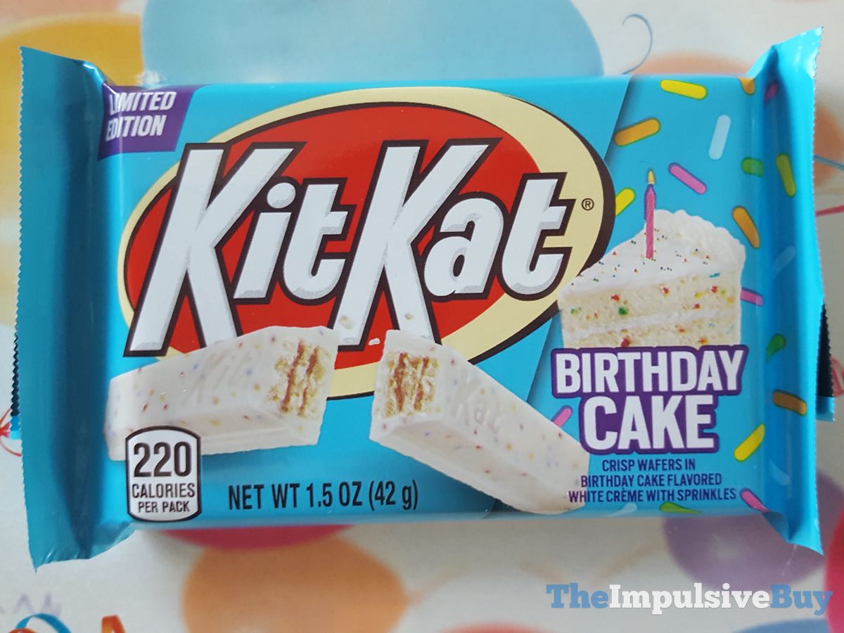 Kit Kat Birthday Cake Flavored Wafer King Size Candy, Bar 3 oz