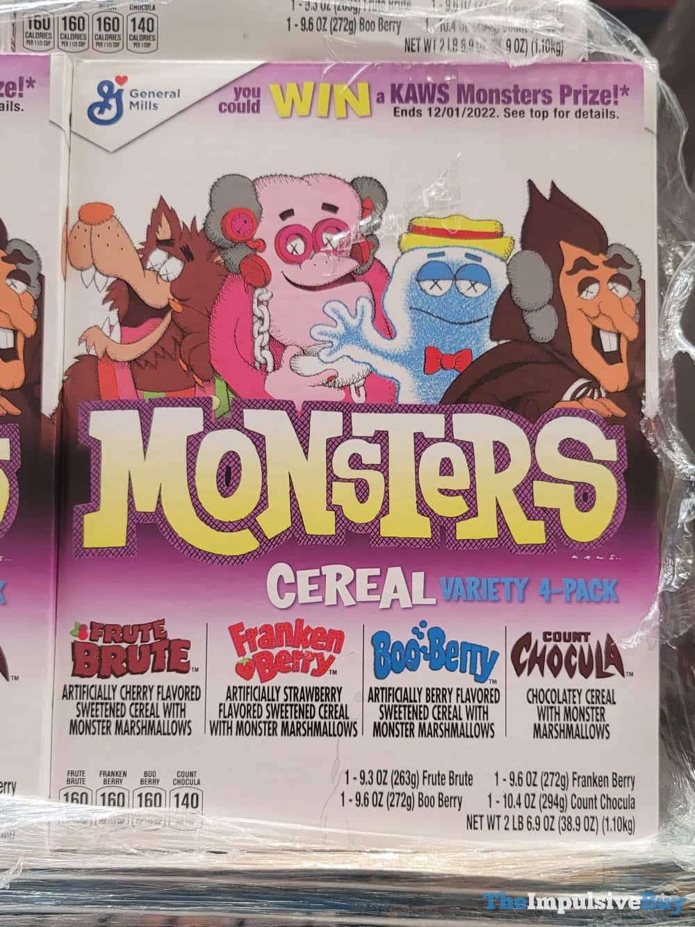 SPOTTED: Monsters Cereal x KAWS Variety 4-Pack with Frute Brute
