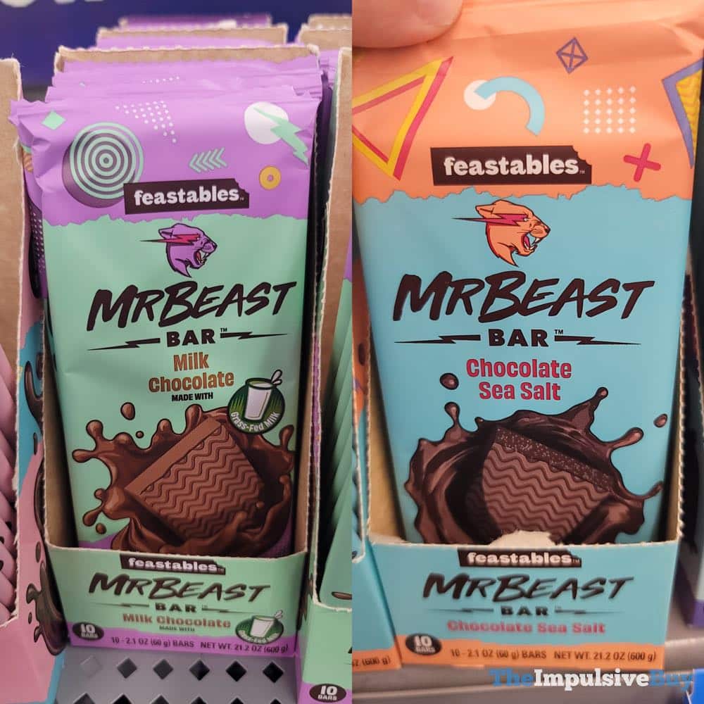 Mr Beast Feastables Chocolate Bar Almond, Original, Milk Chocolate Sea Salt